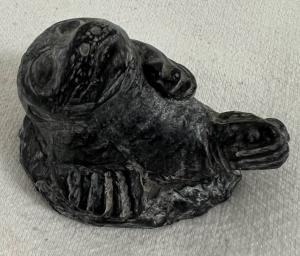 Mini Mini Soapstone Carved Wolf Seal Sculpture