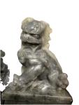 Vintage Chinese Foo Dogs Soapstone Guardian Lions