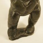 Inuit Fisherman Soapstone Sculpture by Unknown Artist