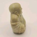 Carved Soapstone Smiling Buddha Figure 2.5" Tall