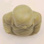 Carved Soapstone Smiling Buddha Figure 2.5" Tall