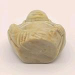 Carved Soapstone Smiling Buddha Figure 2.5" Tall