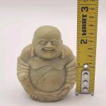 Carved Soapstone Smiling Buddha Figure 2.5" Tall
