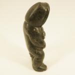Inuit Fisherman Soapstone Sculpture by Unknown Artist