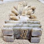 Vintage Chinese Floral Soapstone Hand-Carved Sculpture