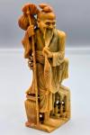 Antique Soapstone Immortal Carving - Quality Design!