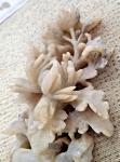 Vintage Chinese Floral Soapstone Hand-Carved Sculpture