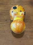 Orange & Yellow Soapstone Hippo Figurine