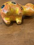 Orange & Yellow Soapstone Hippo Figurine