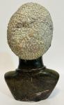 African Green Soapstone Tribal Man Bust Sculpture