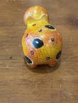 Orange & Yellow Soapstone Hippo Figurine
