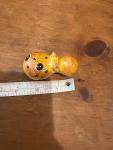 Orange & Yellow Soapstone Hippo Figurine