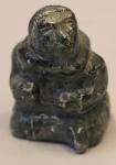 Inuit Soapstone Carving of a Man, Signed