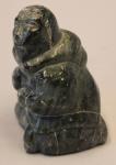 Inuit Soapstone Carving of a Man, Signed