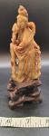 Vintage Hand Carved Chinese Soapstone Statue