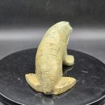 Gray Soapstone Walrus Figurine - 6" Long