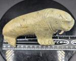 Gray Soapstone Walrus Figurine - 6" Long