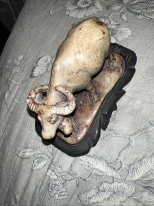 Hand-Carved Chinese Soapstone Water Buffalo Figurine