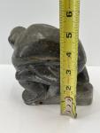 Inuit Soapstone Hunter with Bear Carving