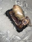 Hand-Carved Chinese Soapstone Water Buffalo Figurine