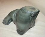 Vintage Large Soapstone Carving of Canadian Walrus