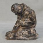 6" Inuit Ice Fisherman Soapstone Figurine