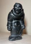 Antique Soapstone Inuit Seal Sculpture Carving
