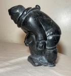 Antique Soapstone Inuit Seal Sculpture Carving