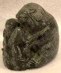 Black Soapstone Wolf Carving – Canadian Art
