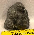 Black Soapstone Wolf Carving – Canadian Art