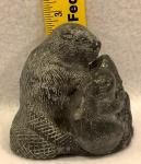 Black Soapstone Wolf Carving – Canadian Art