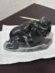 Inuit Soapstone Sculpture with Seal Design