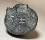 Hand-Carved Soapstone Bear Eating Sculpture