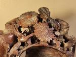 Vintage Hand-Carved Soapstone Flower Bowl Set