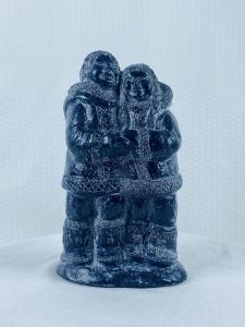 Vintage 80s Inuit Wolf Soapstone Carving