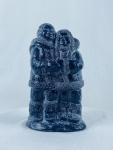 Vintage 80s Inuit Wolf Soapstone Carving