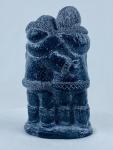 Vintage 80s Inuit Wolf Soapstone Carving