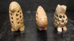 Owl, Penguin & Fish Soapstone Animal Carvings