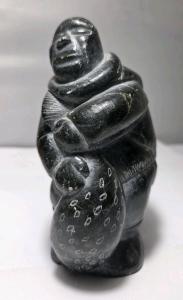 Inuit 5" Soapstone Seal Hunter Carving