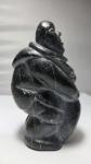 Inuit 5" Soapstone Seal Hunter Carving