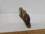 Elephant Family Soapstone Carving Figurine