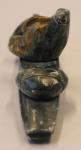 Inuit Soapstone Kayak Carving with Seal - 5.75