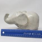 Soapstone Baby Elephant Figurine - Cream Polish 5