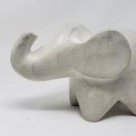 Soapstone Baby Elephant Figurine - Cream Polish 5