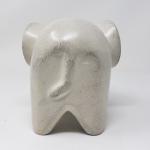 Soapstone Baby Elephant Figurine - Cream Polish 5