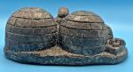 Inuit Soapstone Igloo Carving by Wolf