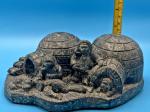 Inuit Soapstone Igloo Carving by Wolf