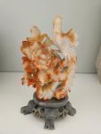 Hand-Carved Vintage Chinese Soapstone Phoenix Sculpture