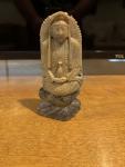Chinese Soapstone Buddha Sculpture on Lotus Base