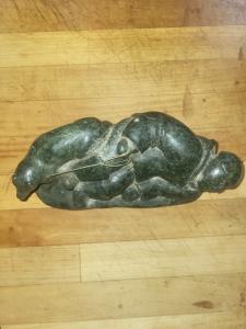 Inuit Soapstone Carving - Unique Eskimo Sculpture